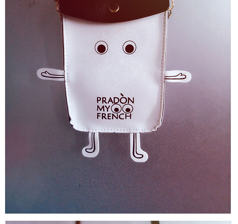 Cute White Letter Pattern Decorated Cartoon Robot Design(for Iphone6plus),Shoulder bags