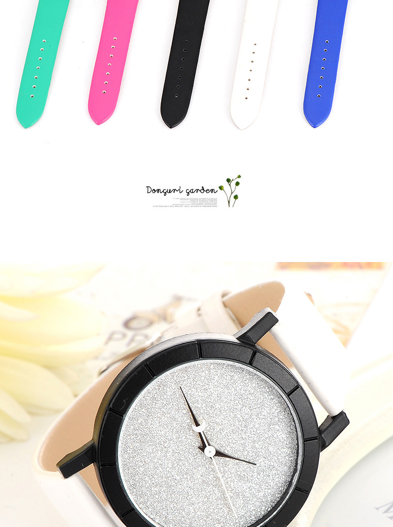 Fashion White Candy Color Decorated Round Case Design,Ladies Watches