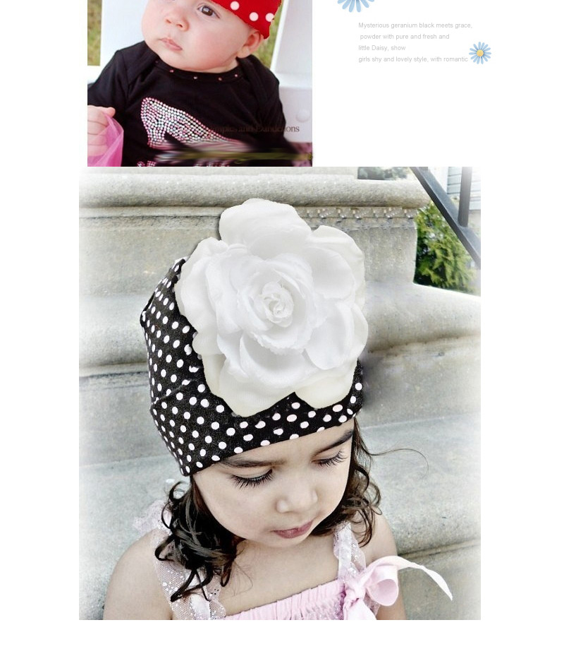 Fashion Black+yellow Two Flowers Decorated Simple Design,Children