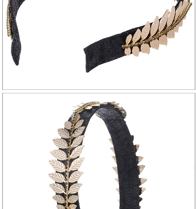 Fashion Gold Color Leaf Shape Decorated Simple Design Alloy Hair band hair hoop,Head Band