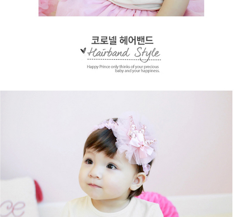 Fashion Pink Crown &bowknot Decorated Simple Design,Kids Accessories