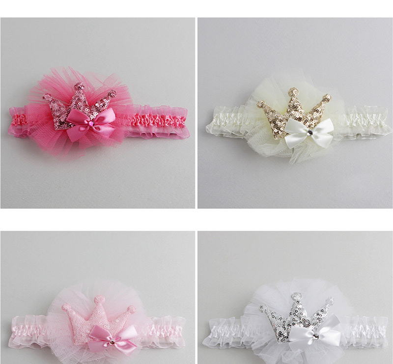 Fashion Pink Crown &bowknot Decorated Simple Design,Kids Accessories