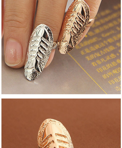 Elegant Silver Color Fishbone Shape Decorared Simple Design Alloy Korean Rings,Fashion Rings