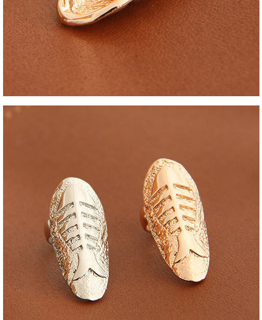Elegant Silver Color Fishbone Shape Decorared Simple Design Alloy Korean Rings,Fashion Rings