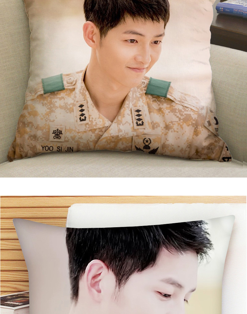 Fashion Purple Soldier Pattern Pillow Cases Dots Descendants Of The Sun,Home Textiles