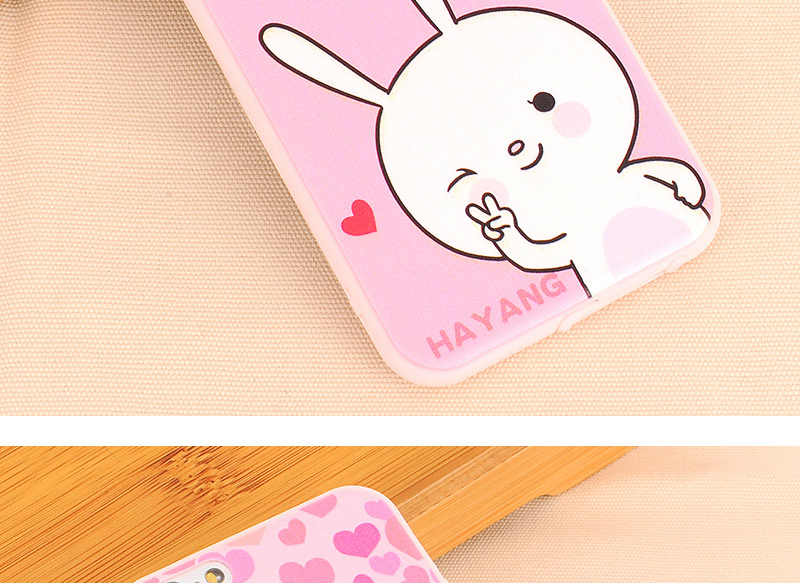 Fashion Pink Big Rabbit Pattern Decorated Dots Descendants Of The Sun,Iphone 6