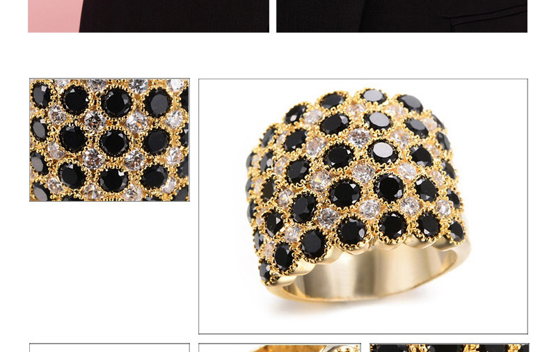 Luxury Gold Color&multi-color Diamond Decorated Simple Design Alloy Korean Rings,Fashion Rings