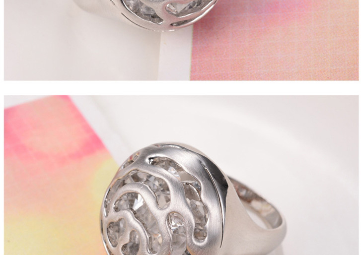 Fashion Silver Color Hollow Out Rose Flower Shape Simple Design Alloy Korean Rings,Fashion Rings