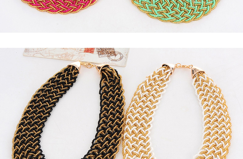 Fashion Red Hollow Out Decorated Hand-woven Collar Design,Bib Necklaces