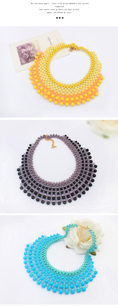 Bohemia Padparadscha Gemstone Decorated Multilayer Design Alloy Bib Necklaces,Bib Necklaces