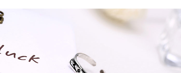 Retro Silver Color Metal Buckle Decorated Opening Ring,Fashion Rings