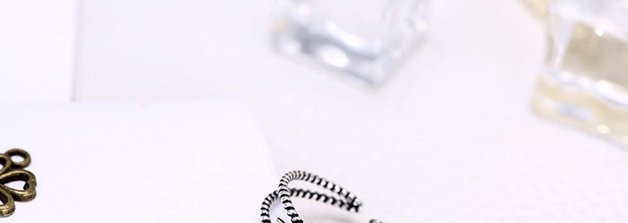 Personality Silver Color Star Decorated Double Layer Opening Ring,Fashion Rings