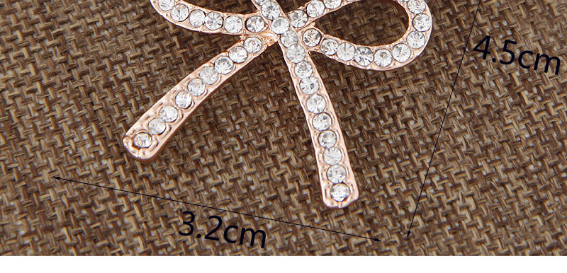Sweet Rose Gold Bowknot Shape Decorated Simpe Brooch,Korean Brooches