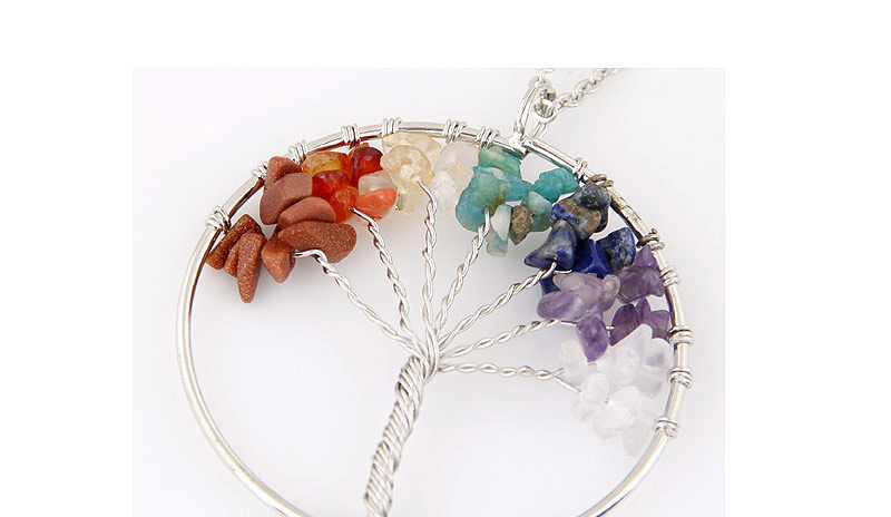 Fashion Multi-color Tree Shape Pendant Decorated Simple Necklace,Crystal Necklaces