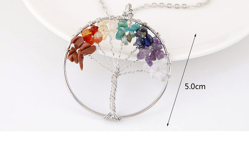 Fashion Multi-color Tree Shape Pendant Decorated Simple Necklace,Crystal Necklaces