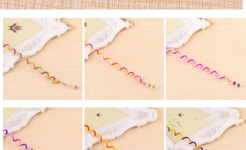 Fashion Multi-color Spiral Shape Design Simple Beads Hair Accessories (1pcs),Hair Ring