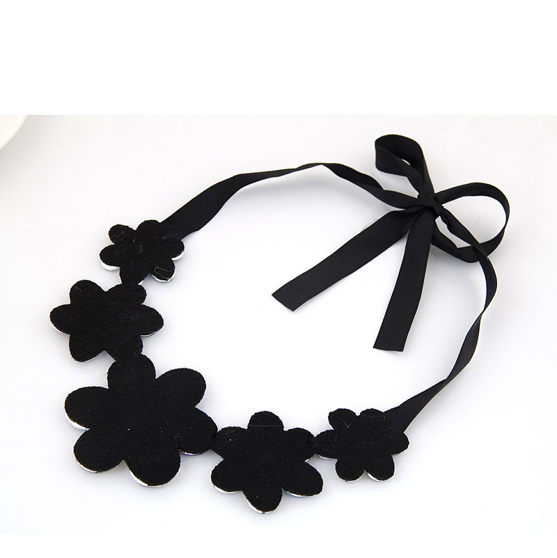 Elegant Dark Green Five Gemstone Flower Decorated Short Chain Necklace,Thin Scaves