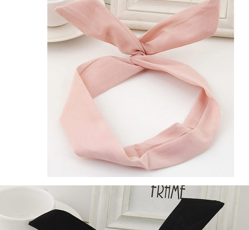 Sweet Pink Pure Color Decorated Bunny Ears Simple Hair Hoop&hair Band,Hair Ribbons