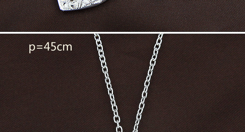 Fashion Silver Color Hollow Out Heart Pendant Decorated Simple Necklace(can Open The Heart),Pendants
