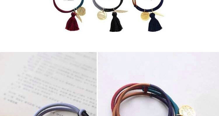 Trendy Multi-color Multielement Pendant Decorated Color Matching Simple Design Hairband,Hair Ring