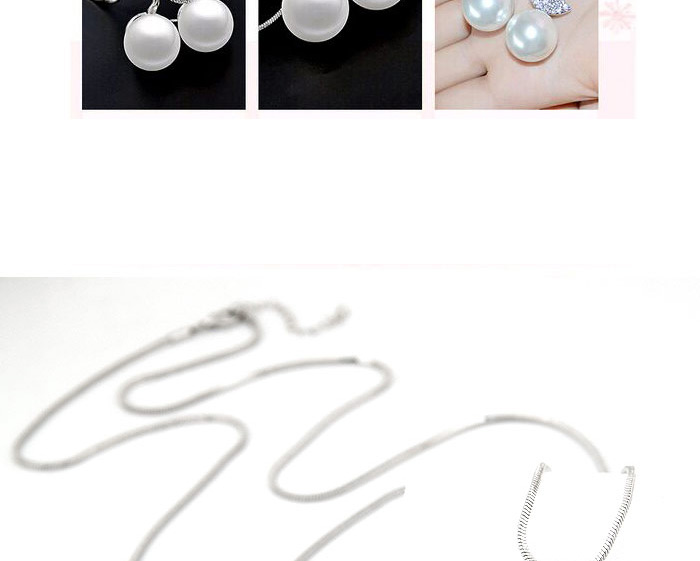 Fashion Silver Color Cherry Shape Pendant Decorated Pure Color Necklace,Pendants