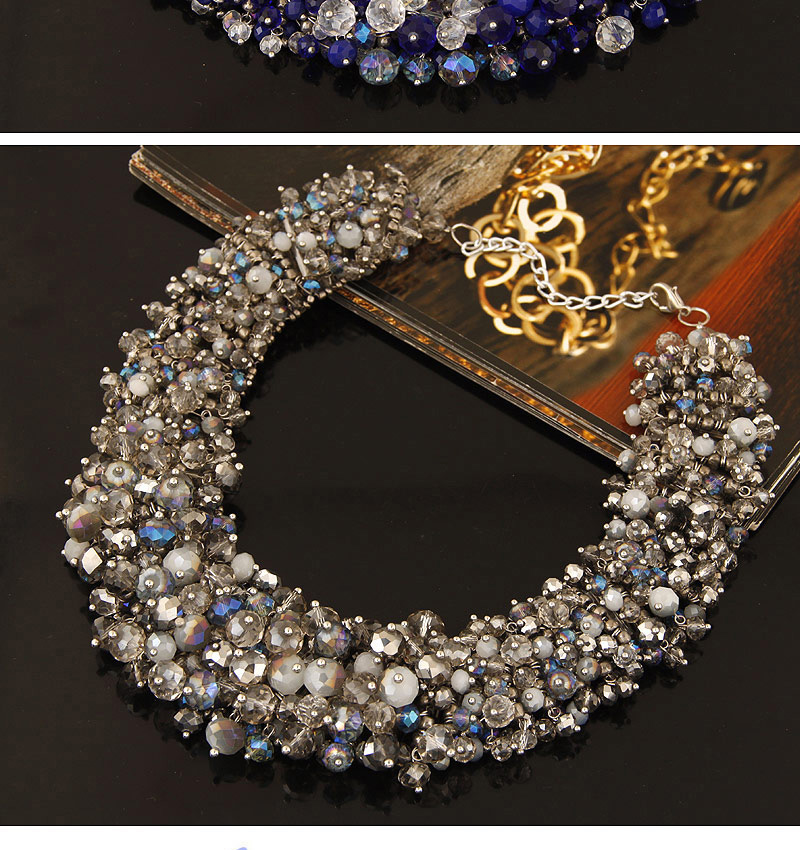 Trendy Multi-color Bead Decorated Hand-woven Multilayer Design Necklace,Beaded Necklaces