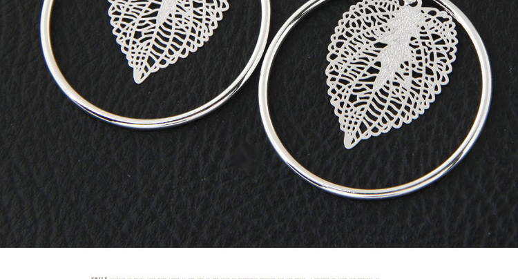 Fashion Silver Color Leaf & Round Shape Decorated Oure Color Design Earrings,Drop Earrings