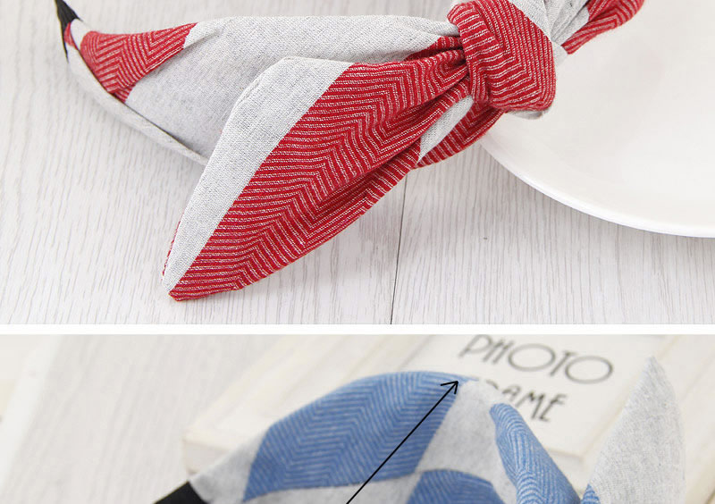 Fashion Pink+gray Color Matching Design Bowknot Shape Simple Hair Clasp,Head Band