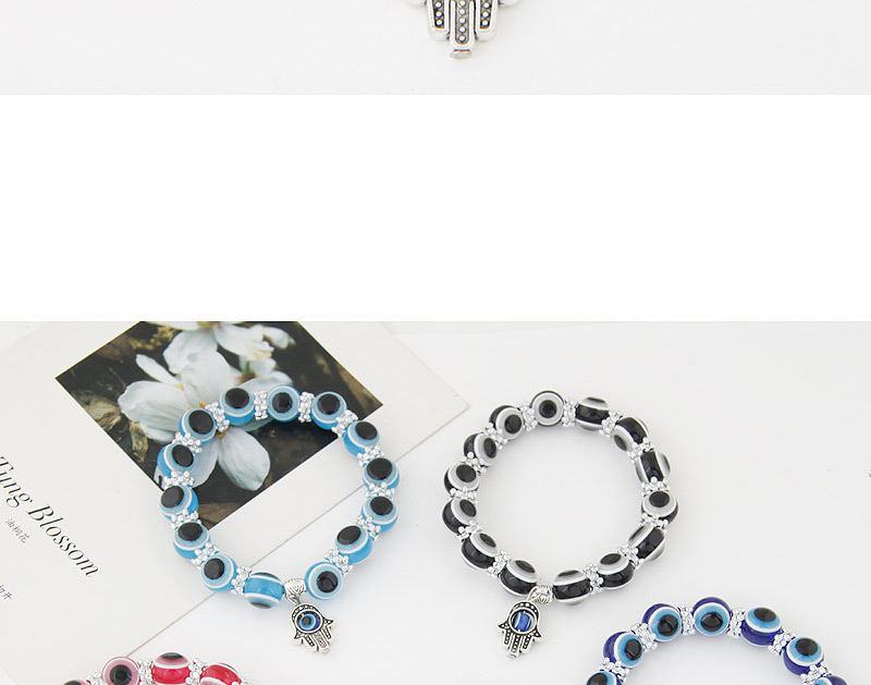 Personlity Black Metal Palm Pendant Decorated Eyes Design Simple Bracelet,Fashion Bracelets