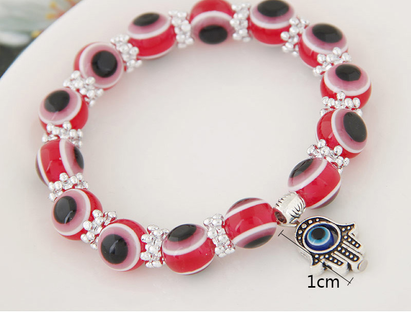 Personlity Red Metal Palm Pendant Decorated Eyes Design Simple Bracelet,Fashion Bracelets