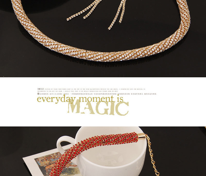Fashion Champagne Twist Chain Decorated Simple Jewelry Sets,Jewelry Sets