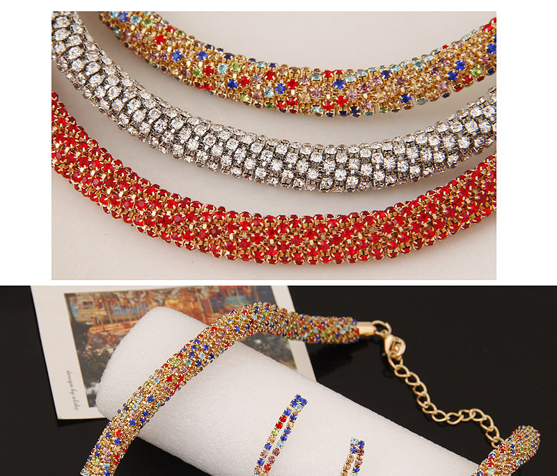 Fashion Multi-color Twist Chain Decorated Simple Jewelry Sets,Jewelry Sets
