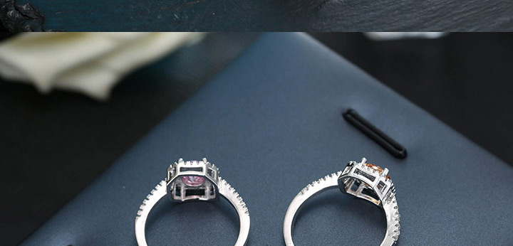 Sweet Pink Diamond Decorated Simple Adjustable Ring,Fashion Rings