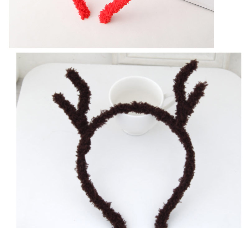 Sweet White Brushy Deer Ear Shape Decorated Pure Color Hair Clasp,Head Band