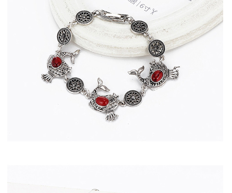 Personality Red Hollow Out Fish Pendant Decorated Jewerly Sets,Jewelry Sets