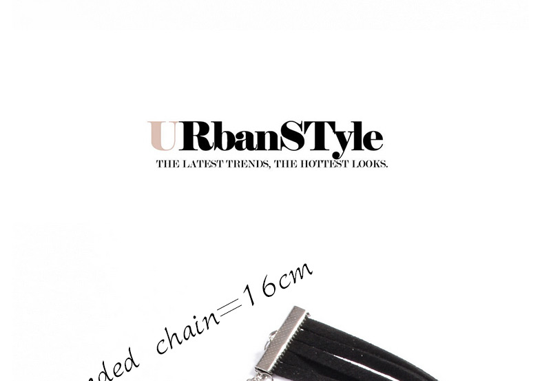 Fashion Black Pure Color Design Simple Multilayer Necklace,Chokers