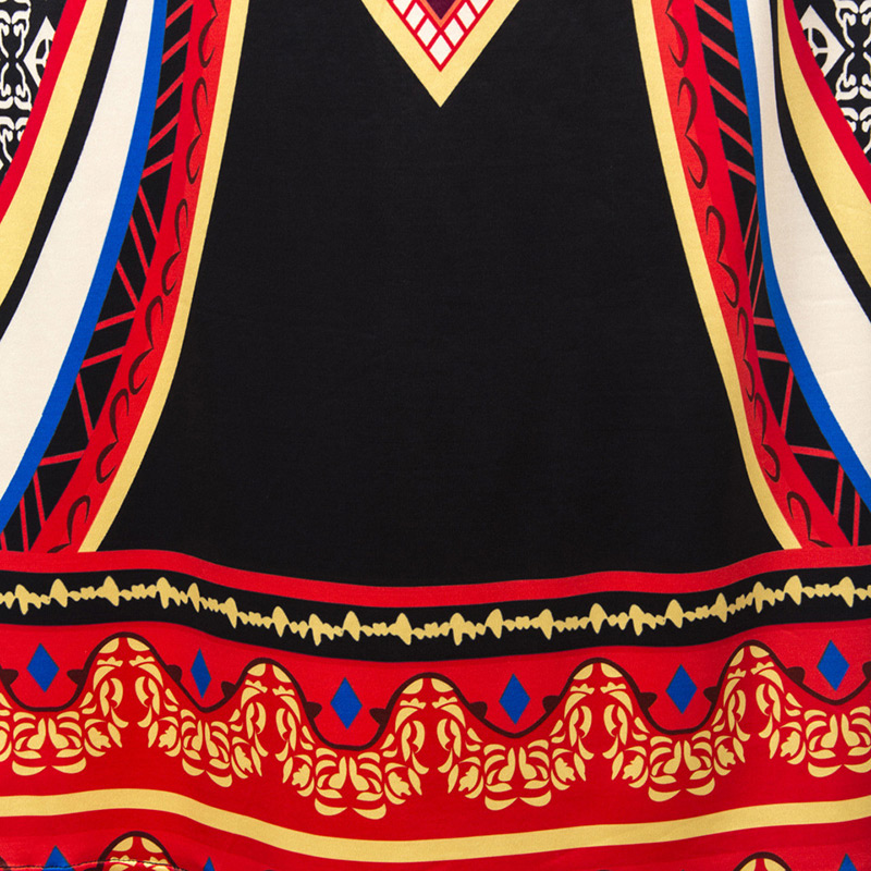 Fashion Multi-color Geometric Shape Pattern Decorated Falbala Long Skirts,Skirts