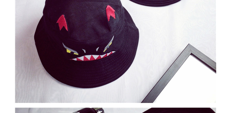 Lovely Black Little Monsters Pattern Decorated Pure Color Simple Hat,Sun Hats