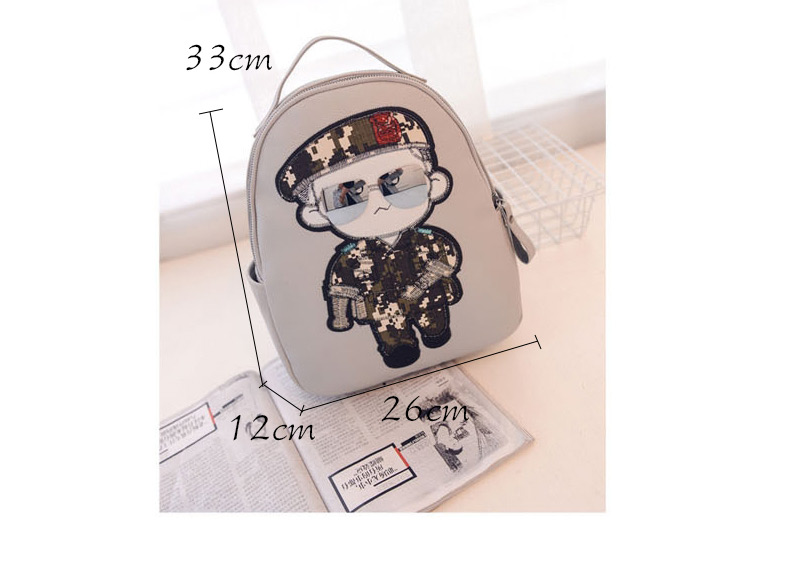 Cute Pink Soldier Pattern Decorated Dots Descendants Of The Sun Backpack,Backpack