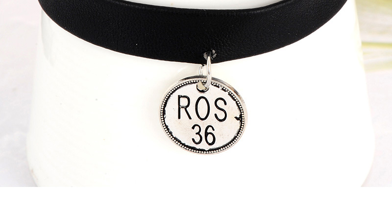 Vintage Silver Color Round Shape Pendant Decorated Wide Choker Necklace,Fashion Bracelets