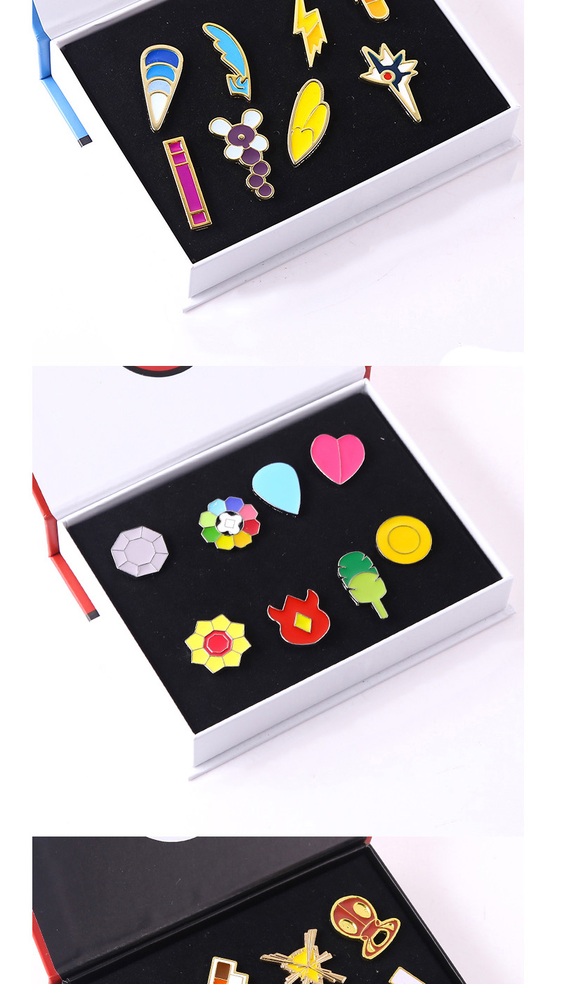 Cute Red+gray Cartoon Shape Decorated Simple Brooch(8pcs),Fashion Brooches