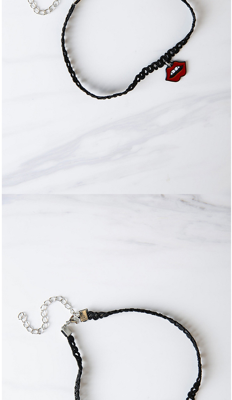 Vintage Black Metal Lightning Shape Pendant Decorated Choker Necklace,Chokers