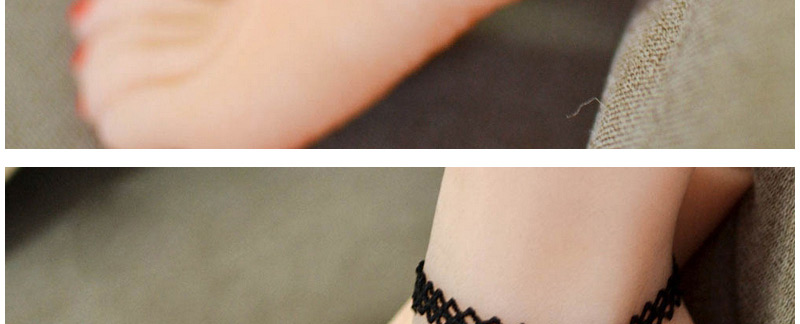Vintage Black Pearl & Tassel Pendant Decorated Double Layer Anklet,Fashion Anklets