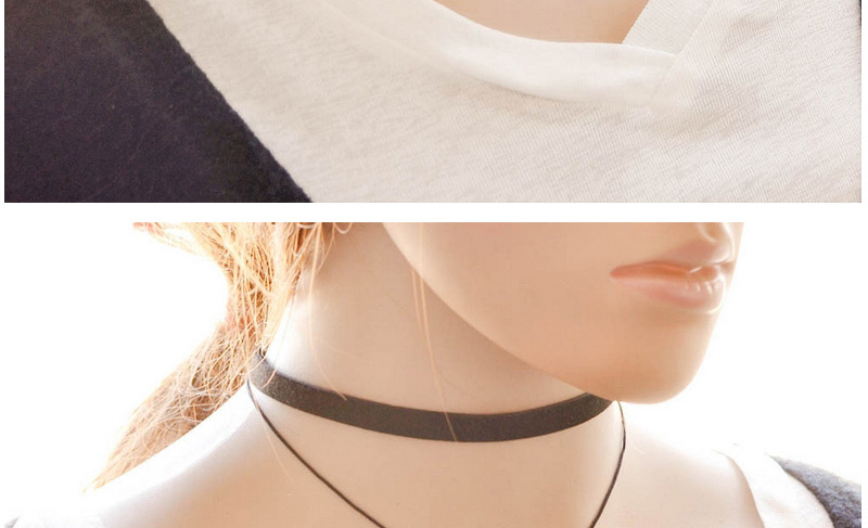 Vintage Balck Hollow Out Polygon Pendant Decorated Double Layer Choker Necklace,Chokers
