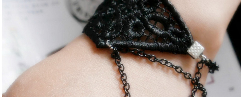 Retro Black Triangle Pendant Decorated Multilayer Bracelet,Fashion Bracelets