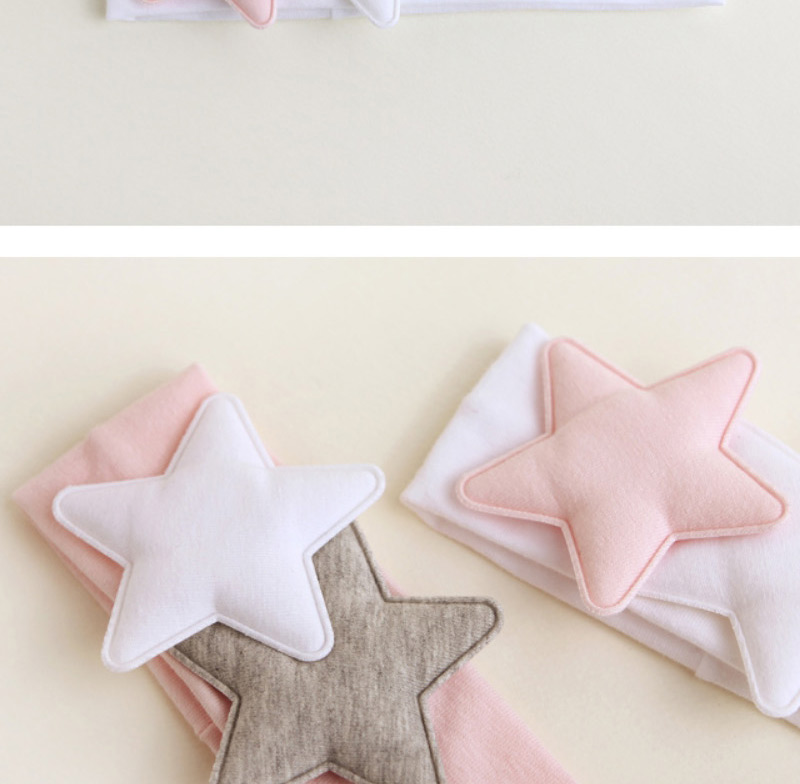 Lovely White Double Star Decorated Simple Wide Hair Hoop,Kids Accessories