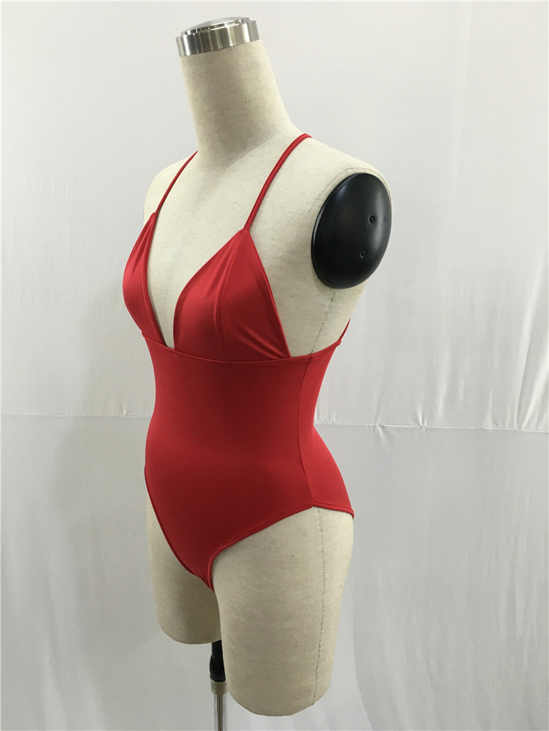 Sexy Claret-red Pure Color Decorated Strapless Simple Jumpsuit,Bodysuits