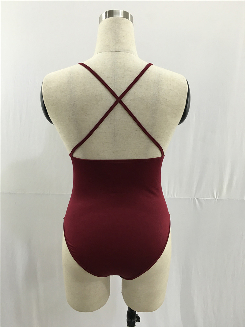 Sexy Claret-red Pure Color Decorated Strapless Simple Jumpsuit,Bodysuits