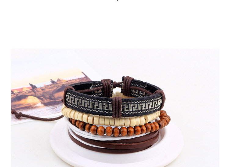 Vintage Coffee Hand-woven Design Simple Multilayer Bracelet,Fashion Bracelets