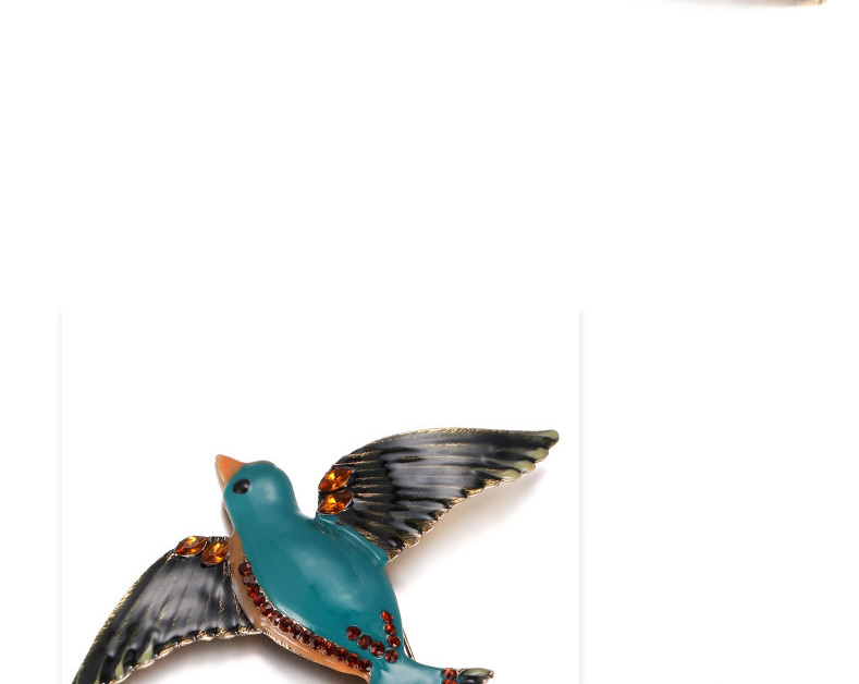 Delicate Gold Color+green Diamond Decorated Bird Design Simple Brooch,Fashion Brooches
